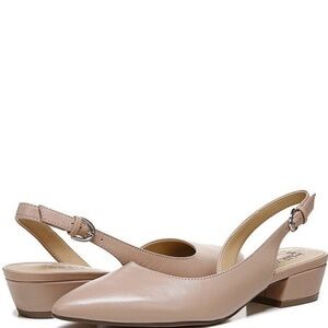 Naturalizer Leather Slingback Heels - Tan